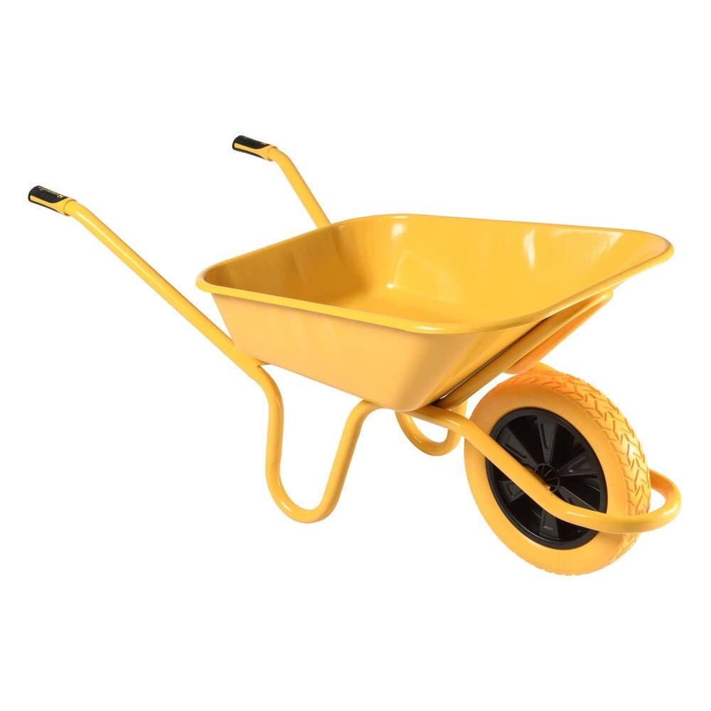 Haemmerlin Schubkarre Expert 100 l PU-Rad Gelb Lackiert