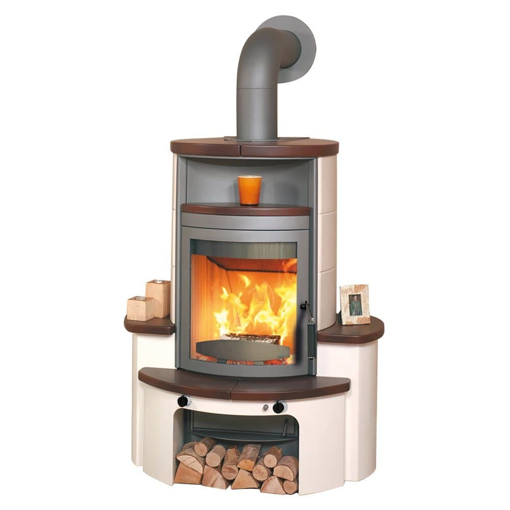 Hark Avenso GT ECOplus Kaminofen Ofenkacheln Jola-Braun/Stone 8 kW