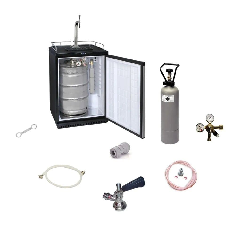 Ich-Zapfe Fassbierkühlschrank 50L Bierzapfanlage mit Schanksäule