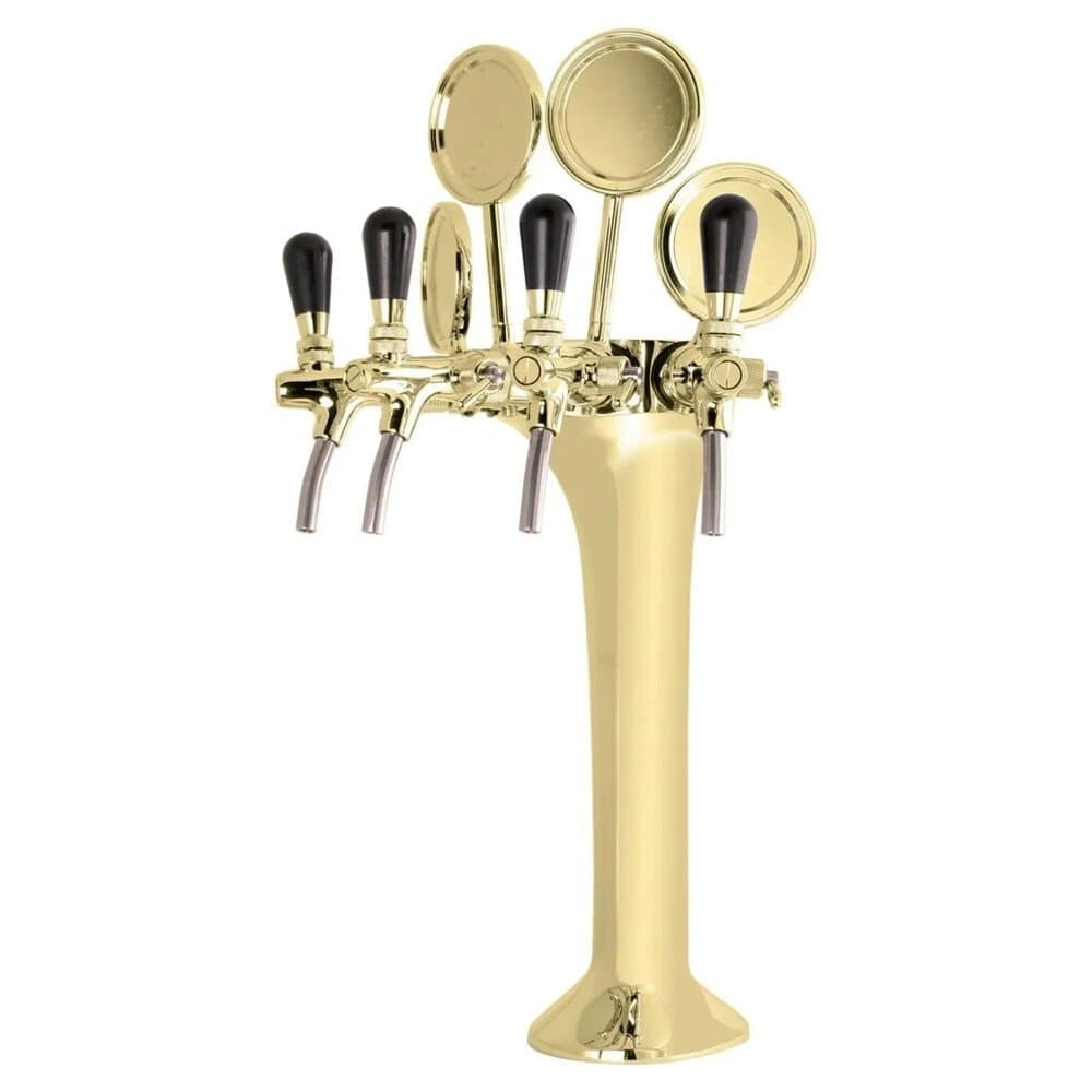 Ich-Zapfe Schanksäule 4- Gold Bierzapfsäule mit Begleitkühlung