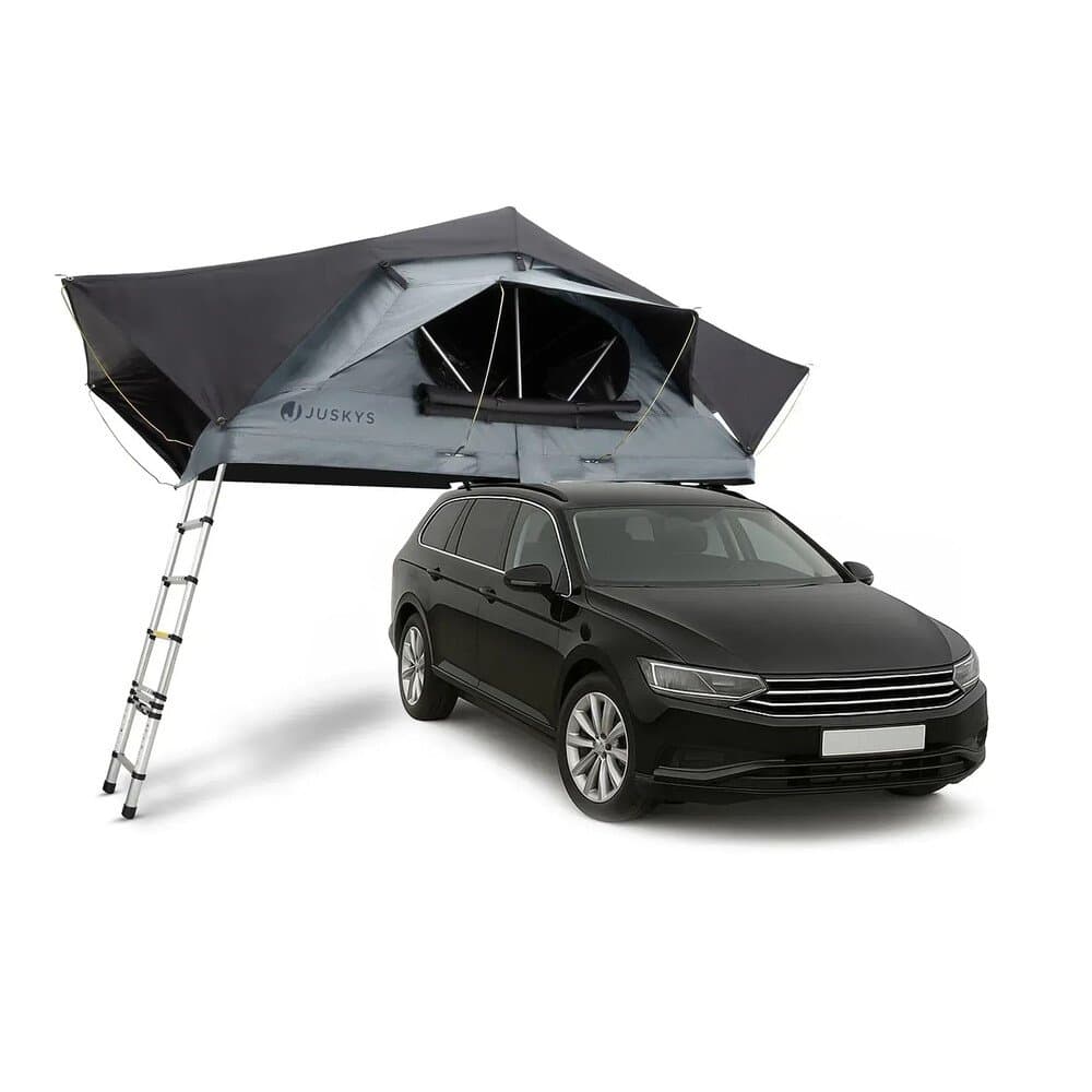 Juskys Autodachzelt Lago 140 x 240 cm Schwarz Grau