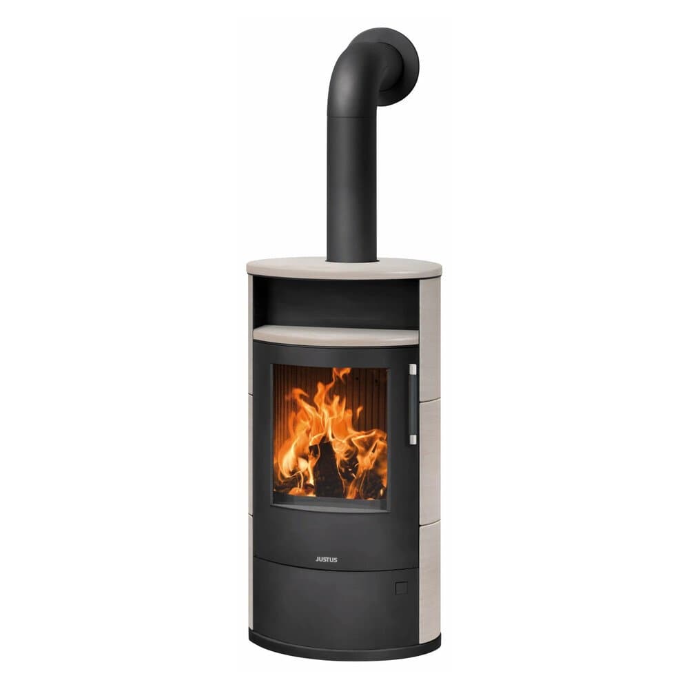 Justus Kaminofen Justus Island 7 2.0 stahl schw Keramik Freddo 7 kW