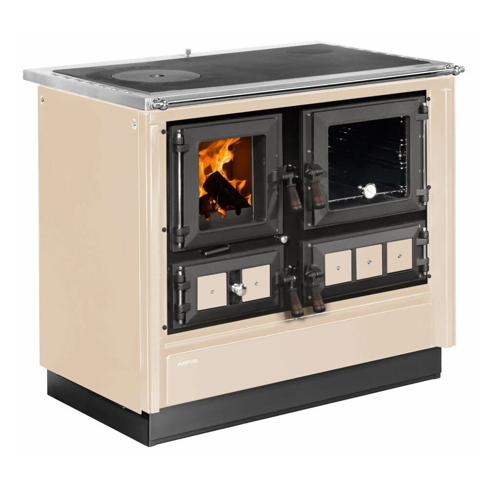 Justus Küchenofen Rustico 90 2.0 Stahl Creme 7 kW