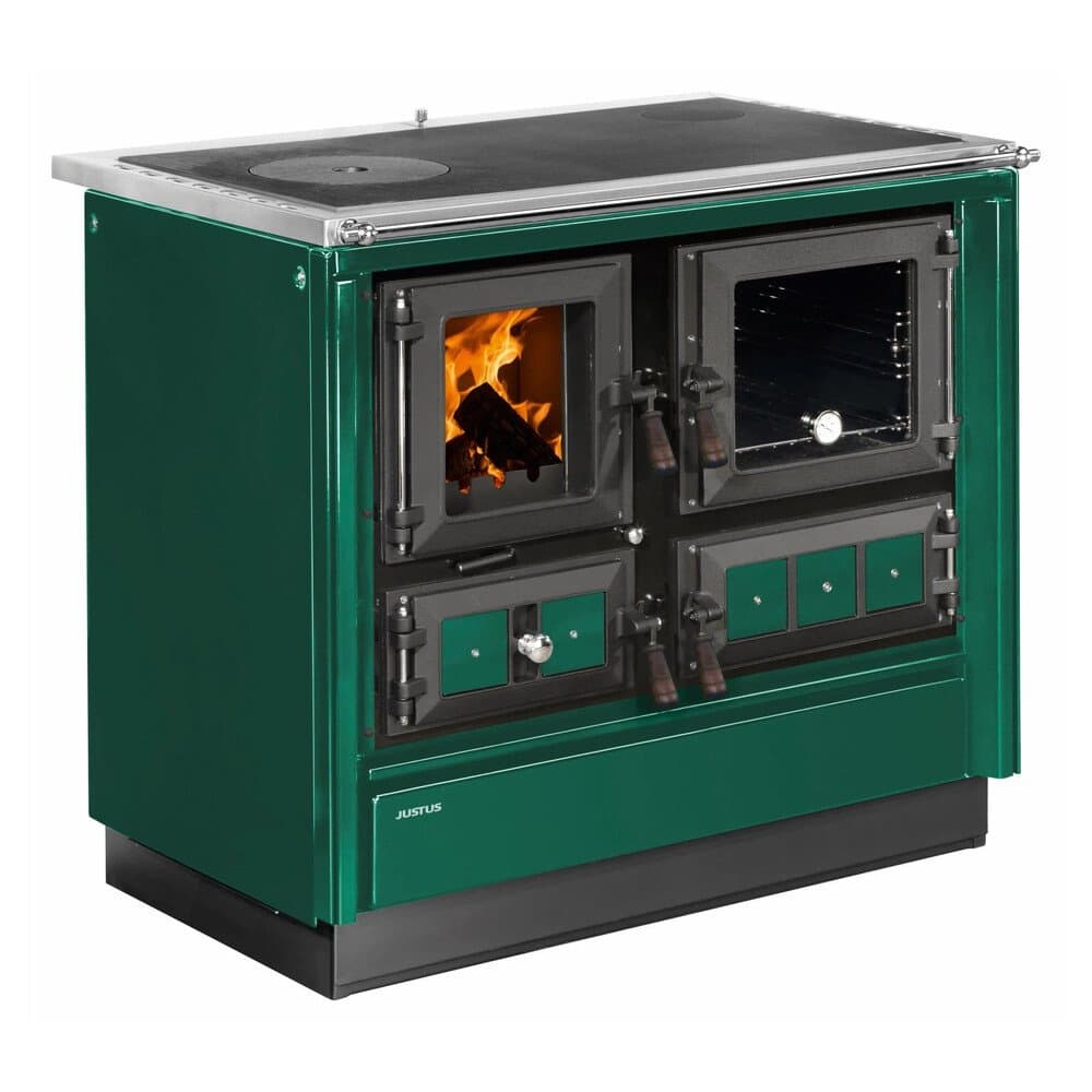 Justus Küchenofen Rustico 90 2.0 Stahl Grün 7 kW