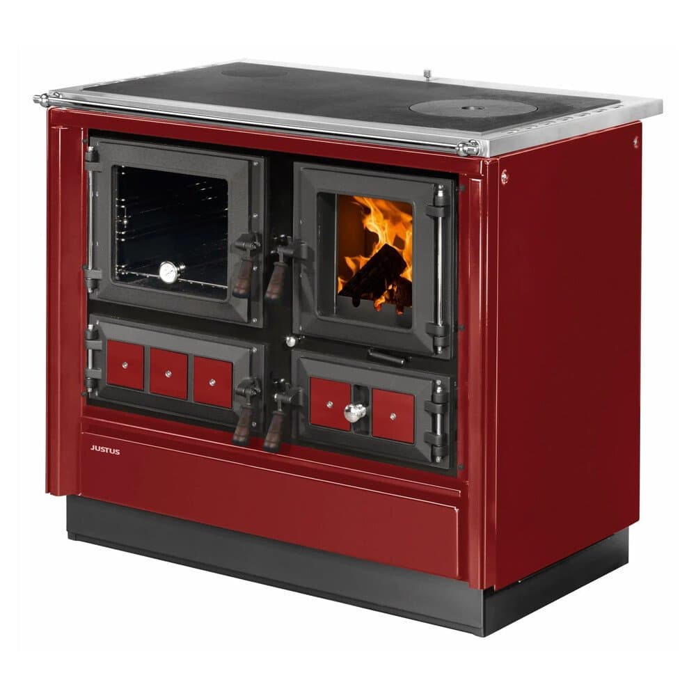 Justus Küchenofen Rustico 90 2.0 Stahl Rot 7 kW
