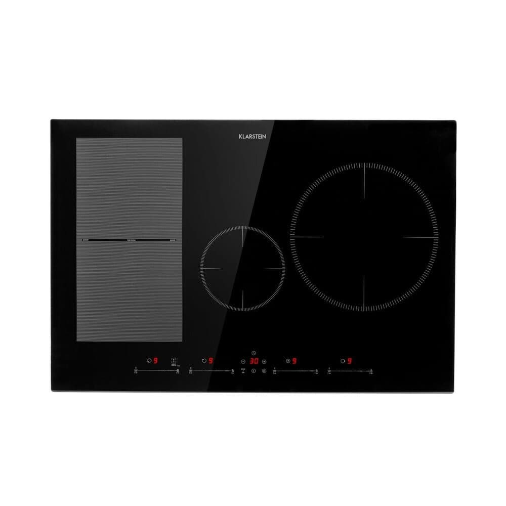 Klarstein Delicatessa 77 Hybrid Einbaukochfeld Induktion 4 Zonen 7000 W Schwarz
