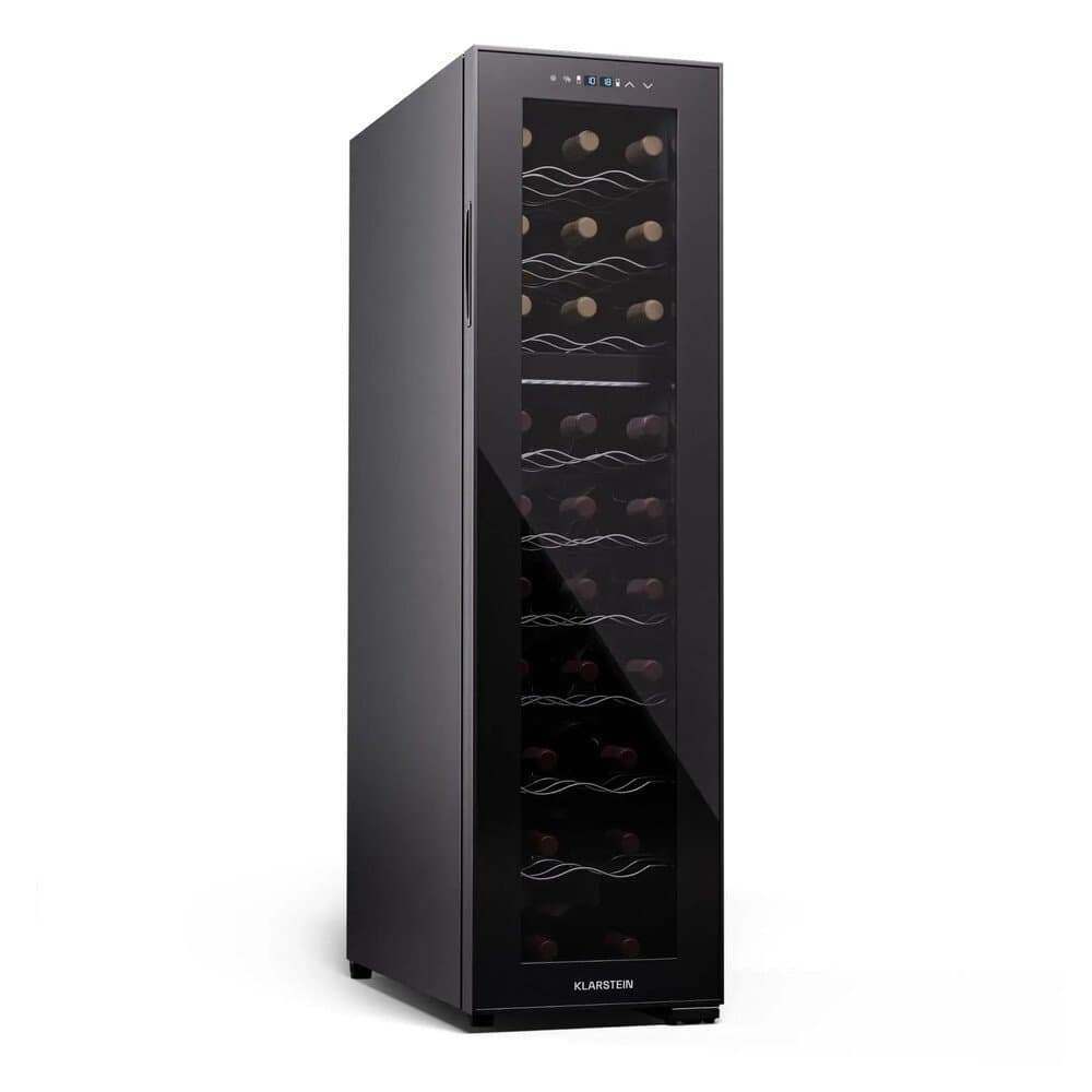 Klarstein Shiraz 27 Duo Weinkühlschrank 2 Zonen 83 L 27 Flaschen 5-18 °C Touch