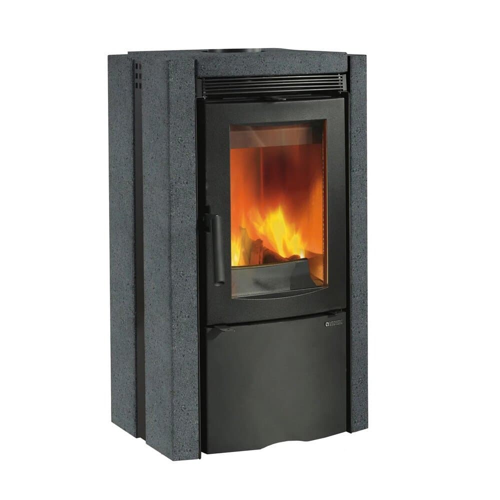 La Nordica Ester Kaminofen Naturstein Schwarz 8,2 kW mit Automatik