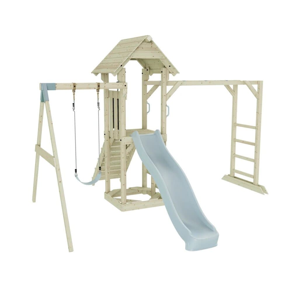 OutdoorToys Spielturm Malmö mit Kinderschaukel Eisblau