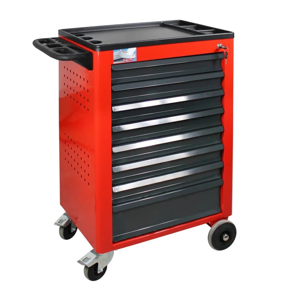 PROREGAL Werkstattwagen Cheetah 8 Schubladen HxBxT 96 x 61 x 45 cm Verkehrsrot
