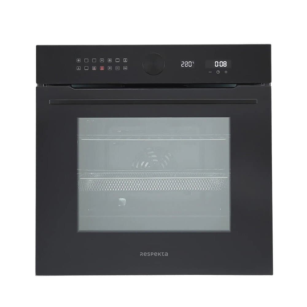 Respekta Einbaubackofen Glas Autark Adrian 71 l Schwarz