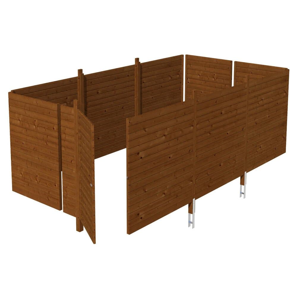 Skan Holz Abstellraum C6 573 x 317 cm Profilschalung Nussbaum