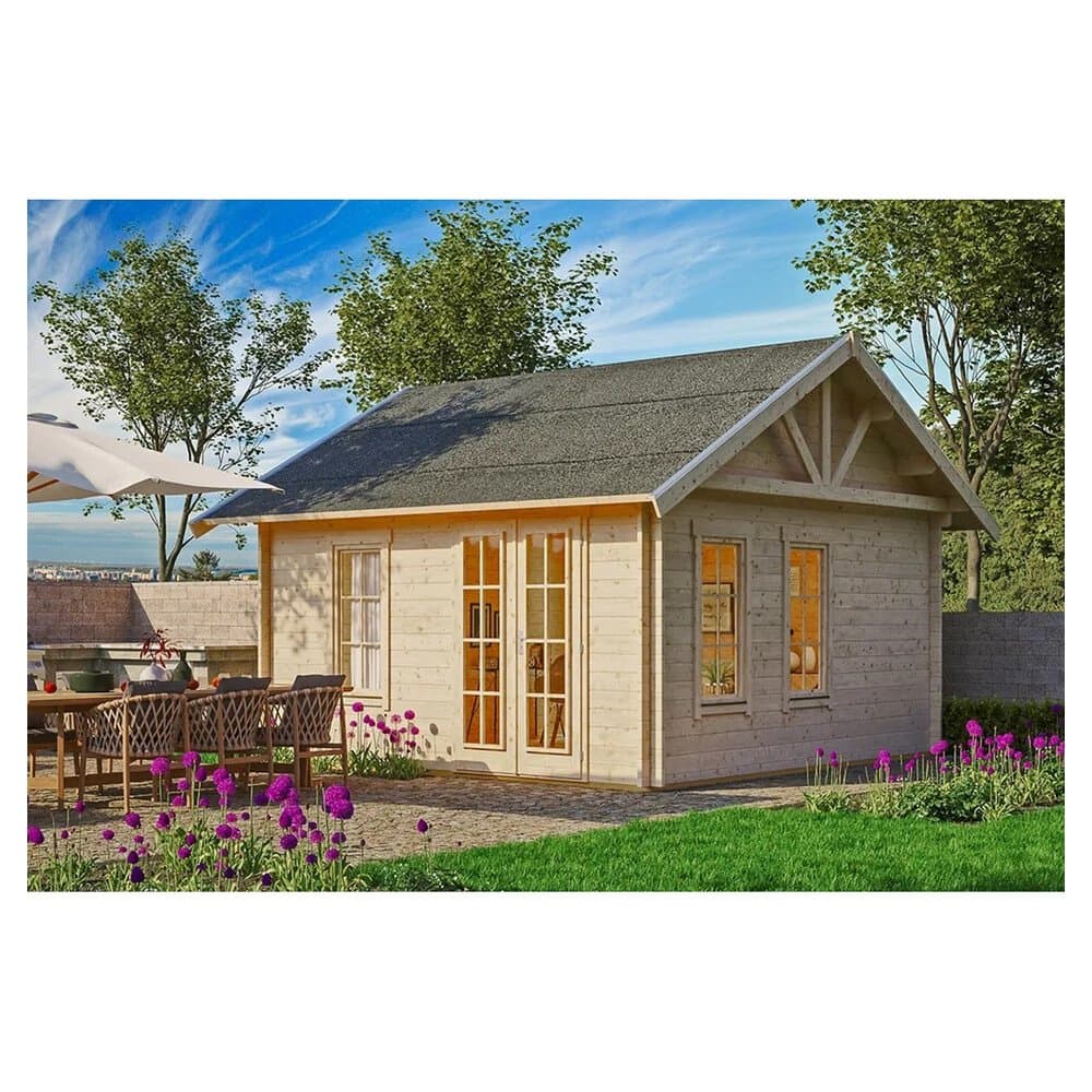 Skan Holz Holz-Gartenhaus Toronto 1 Natur 420 cm x 420 cm