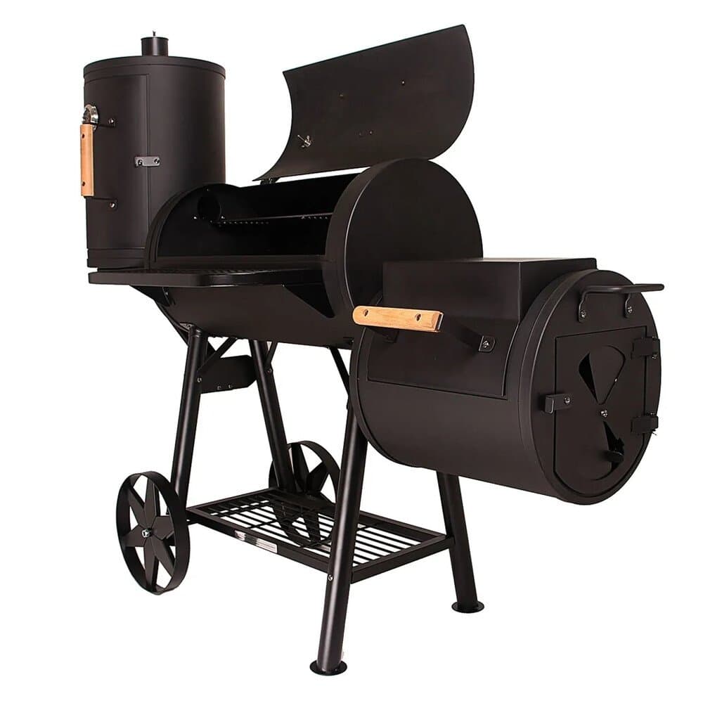 Taino Yuma Pro Smoker 110 kg Massiver Grillwagen Holzkohle BBQ 3,5mm Stahl Ofen