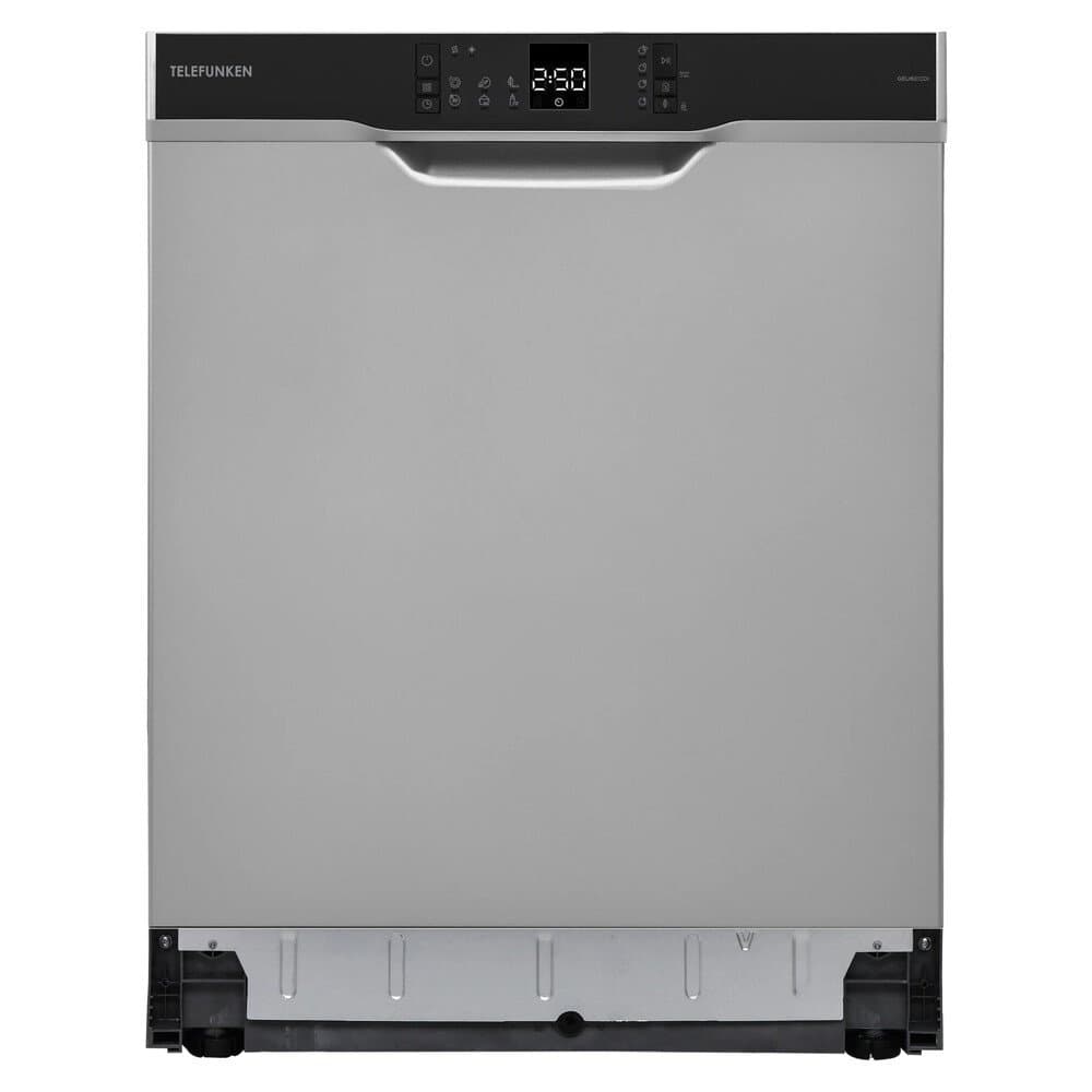 Telefunken Geschirrspüler Unterbau 60 cm Spülmaschine Silber 12 Maßgedecke 6 Programme AquaStop 45 dB GEU6012DI