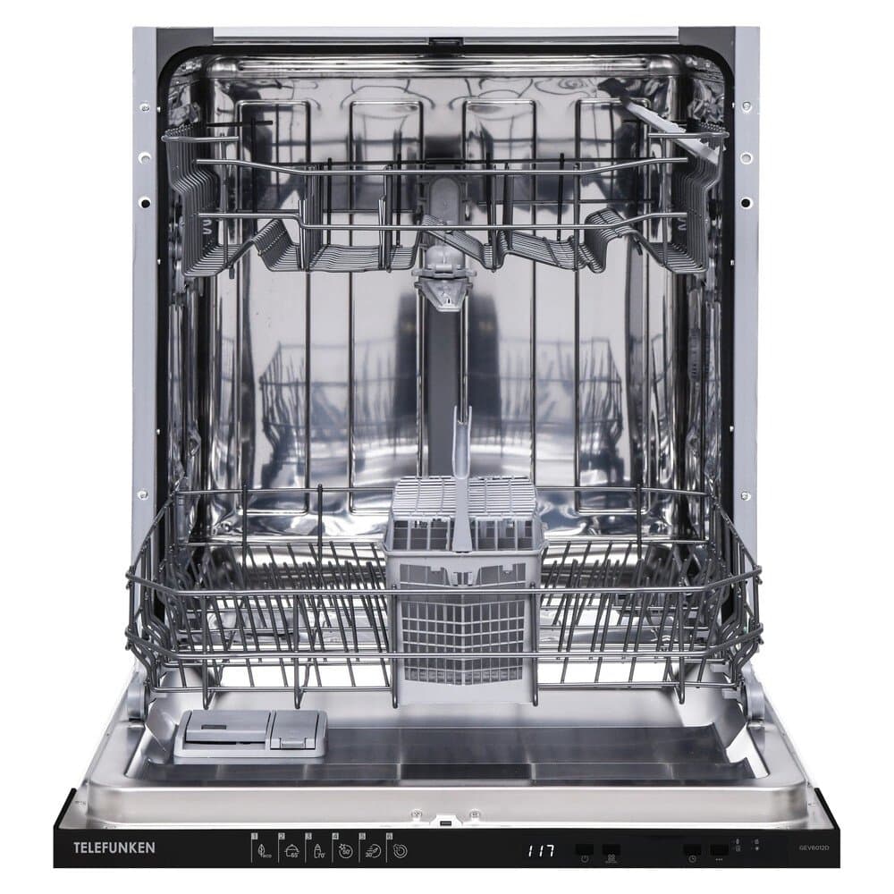 Telefunken Geschirrspüler Vollintegrierbar 60 cm Einbau Spülmaschine 12 Maßgedecke 6 Programme AquaStop GEV6012D