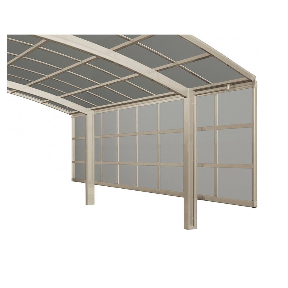 Ximax Carport Seitenwand 3 Module 200 cm Edelstahl-Look Sonderfertigung