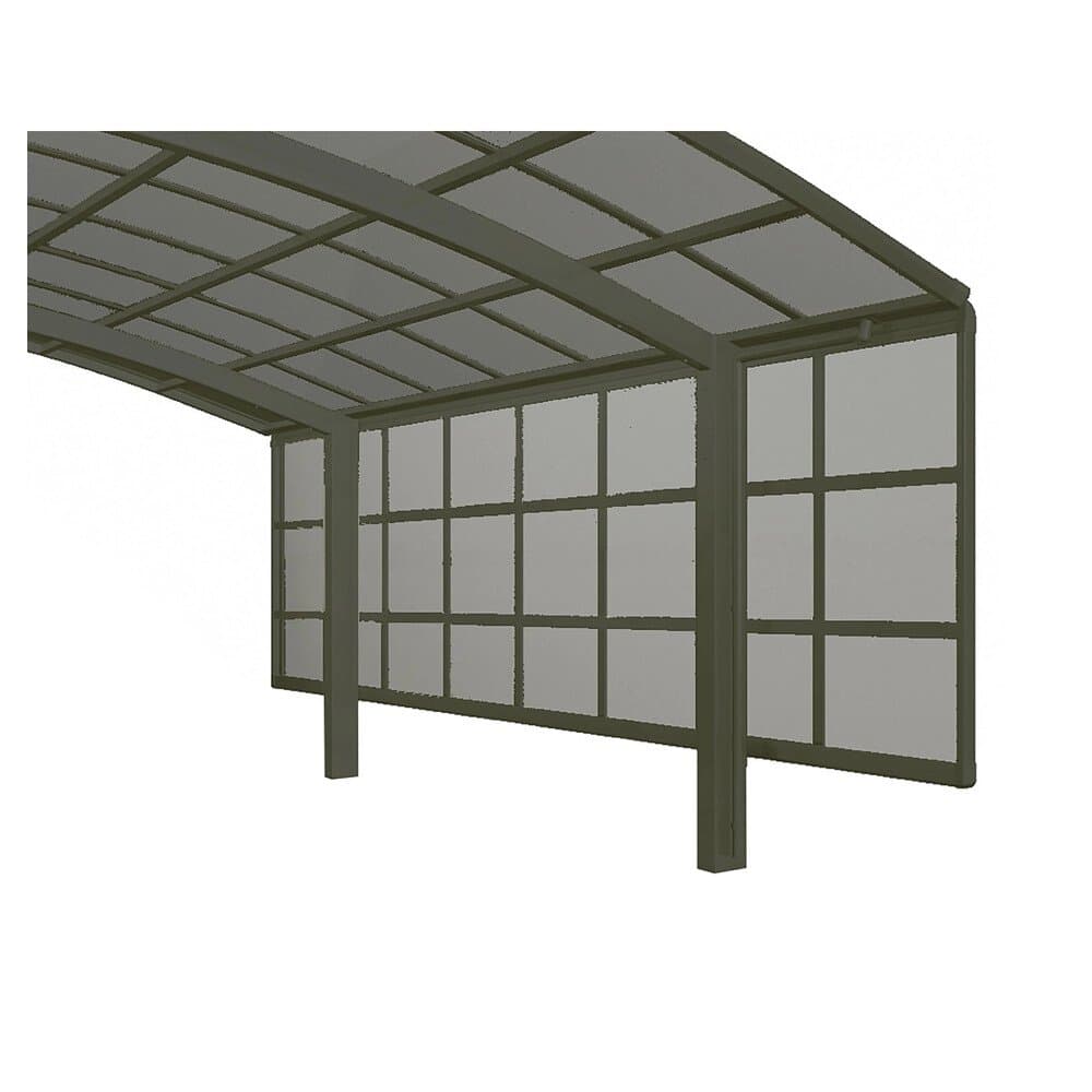 Ximax Carport Seitenwand 3 Module 200 cm Schwarz Sonderfertigung
