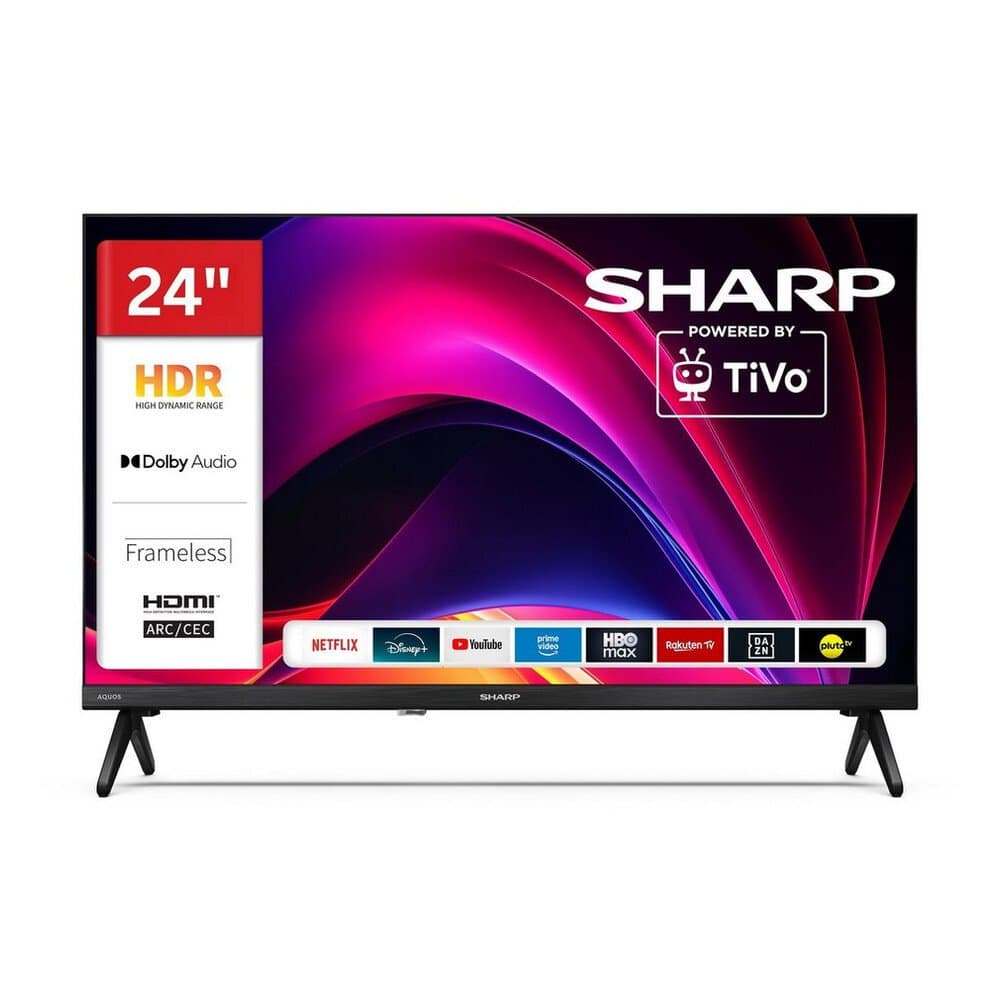 Sharp 24HE2745E LCD-LED Fernseher (60 cm/24 Zoll, HD-ready, Smart TV powered by TiVo, Smart TV powered by TiVo, HDR, Triple-Tuner)