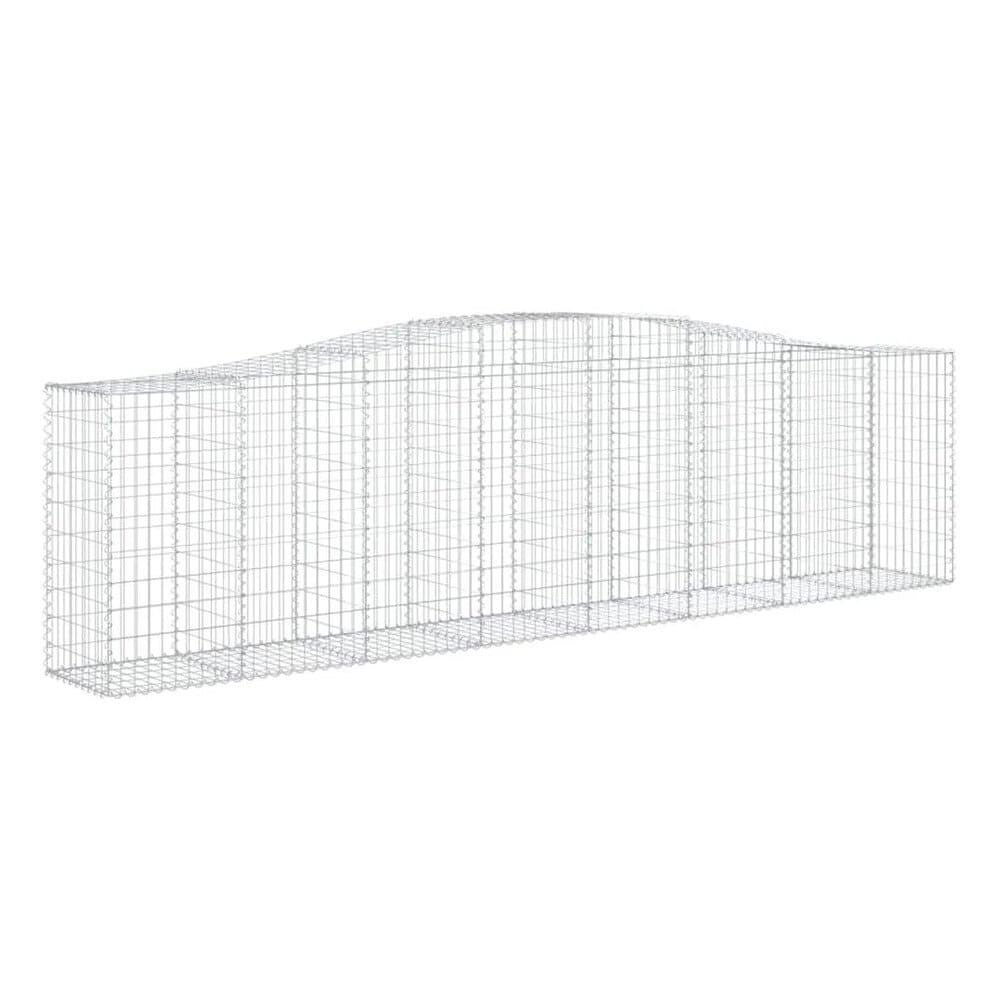 vidaXL Gabionen mit Hochbogen 25 Stk 400x50x100/120cm Verzinktes Eisen 3145967