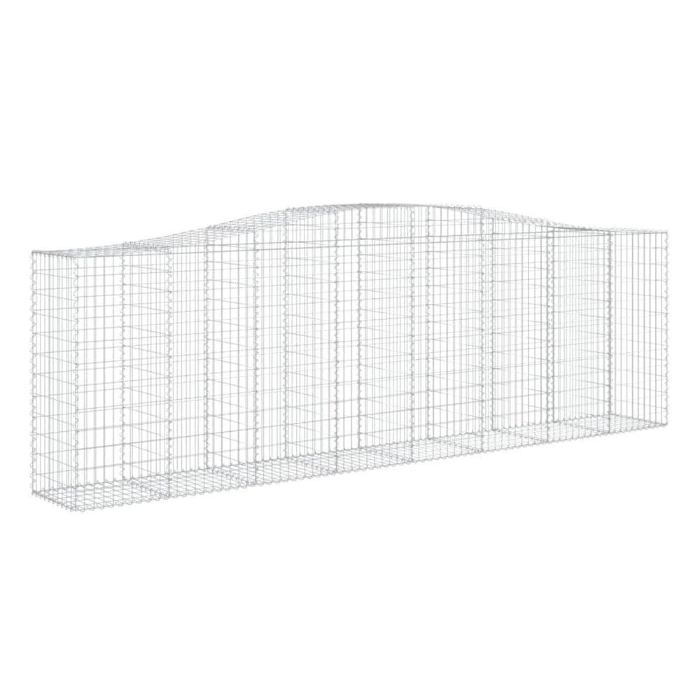 vidaXL Gabionen mit Hochbogen 25 Stk 400x50x120/140cm Eisen 1554876