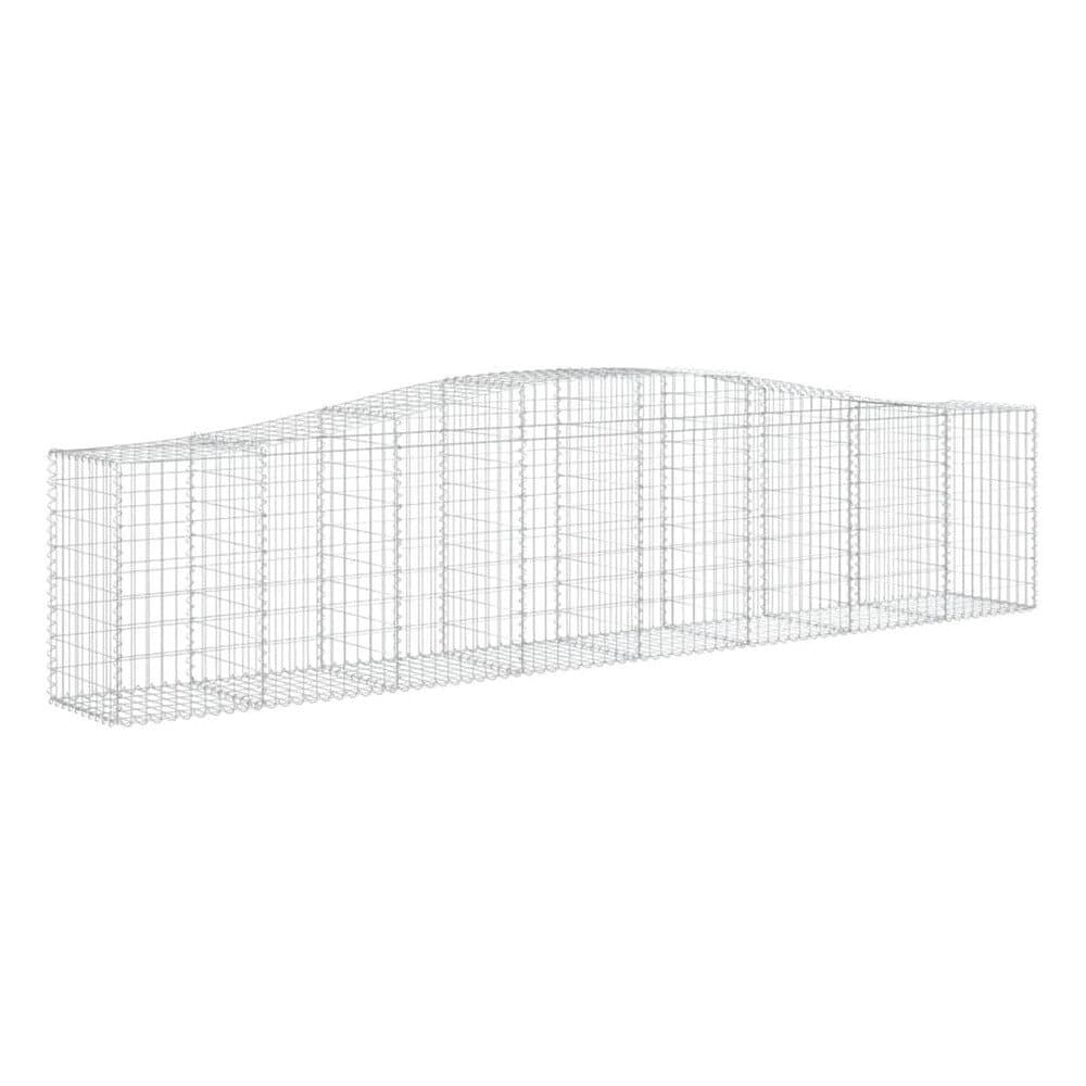 vidaXL Gabionen mit Hochbogen 25 Stk 400x50x80/100cm Eisen 1562748