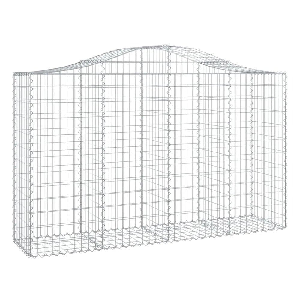 vidaXL Gabionen mit Hochbogen 40Stk 200x50x120/140cm Eisen 1562675