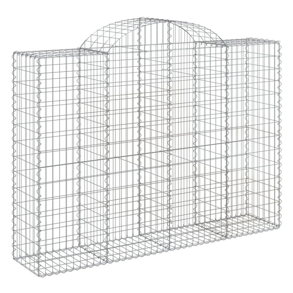 vidaXL Gabionen mit Hochbogen 50 Stk 200x50x140/160cm Verzinktes Eisen 3146381
