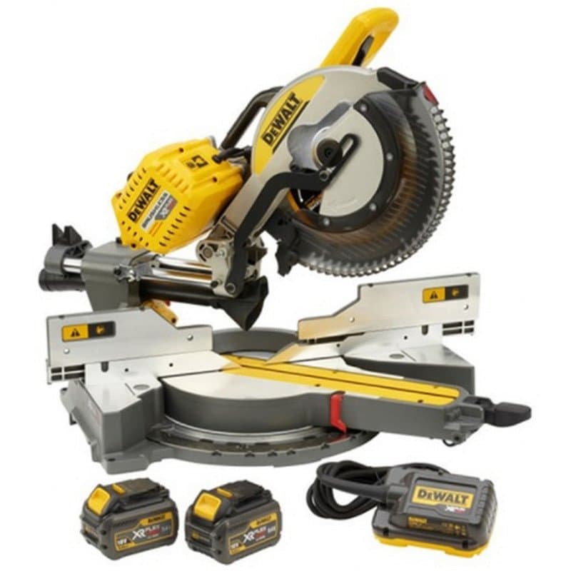 Fachhandels-QualitÀt DeWALT DHS780T2A XR FlexVolt Radial-Kapp- und GehrungssÀge (305 mm/54 V/2 x 6,0 Ah)
