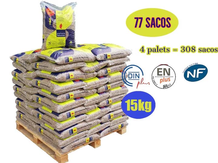 Pellets asturias – 4 Palets - 308 Sacos de 15kg