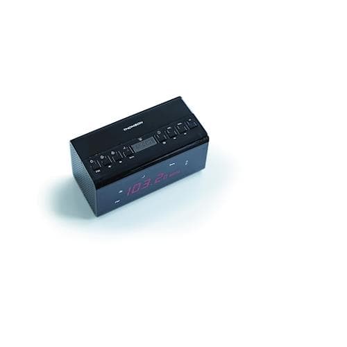 Rádio Relógio com Display Digital - Preto