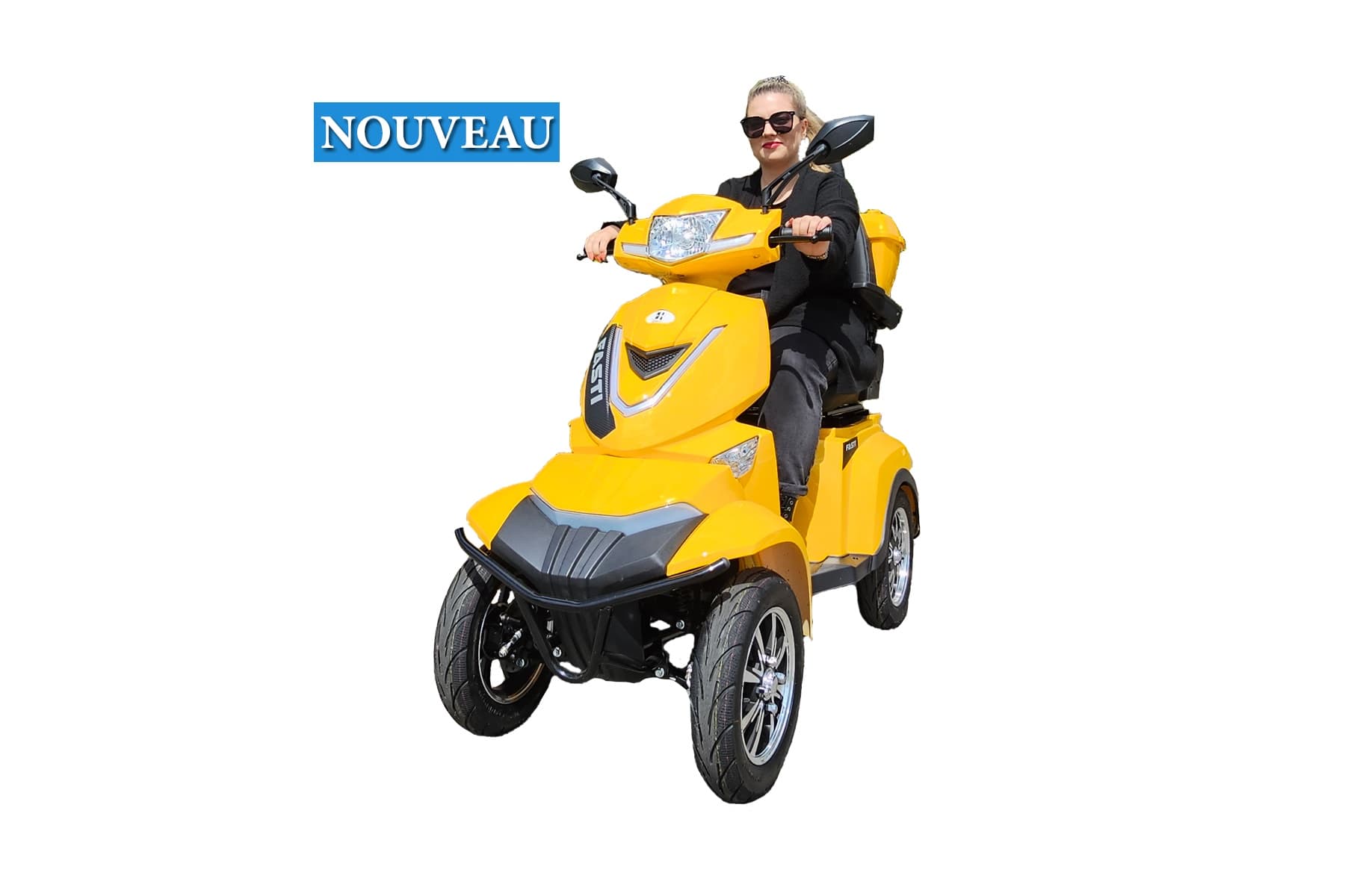 electroride FASTI 4 MAX 1000 watts scooter eléctrico 4 ruedas para personas con movilidad reducida homologado para circular