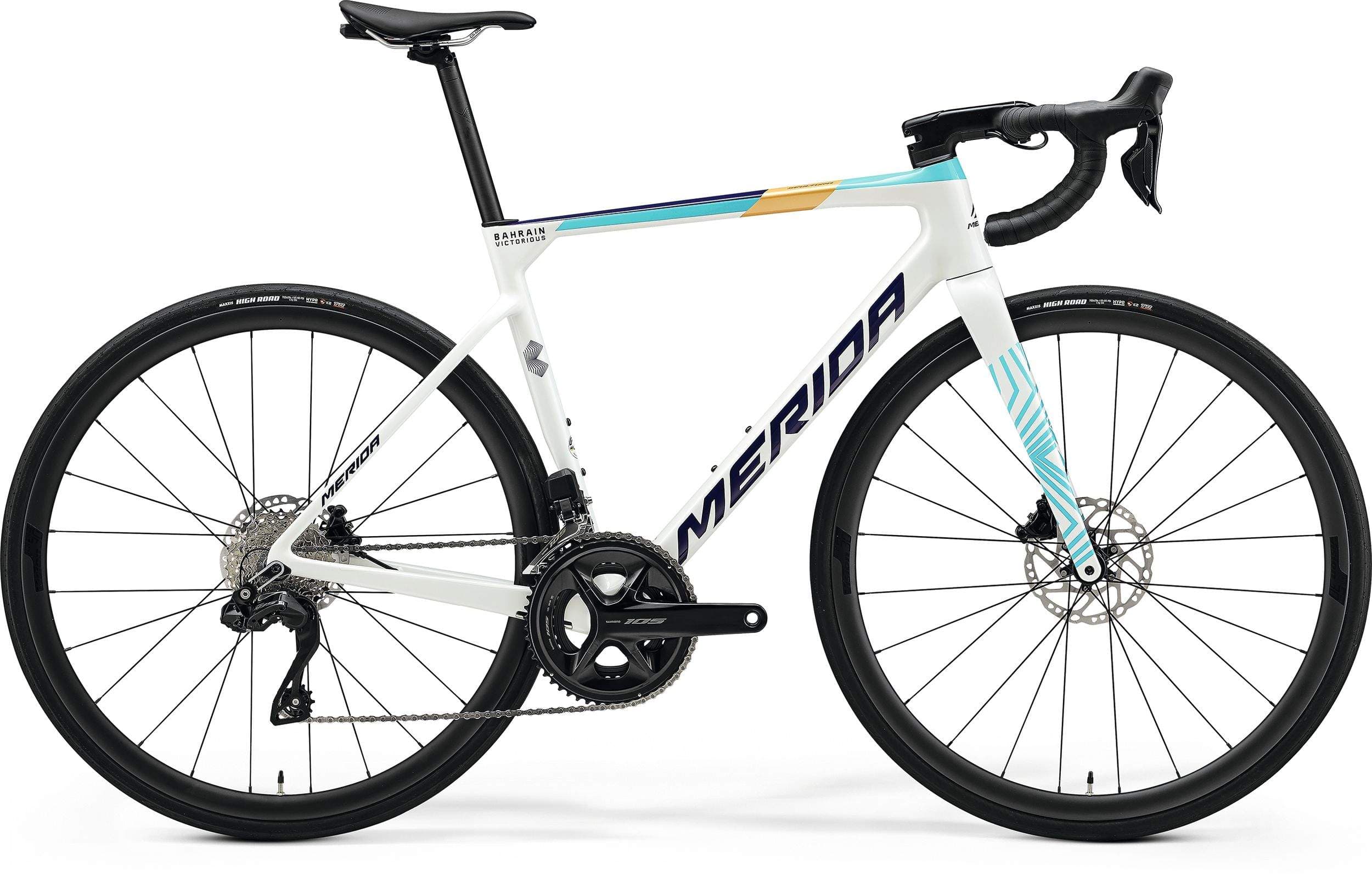 Bicicleta Merida Scultura 6000 105 Di2 Bahrain Victorious 2025 - M