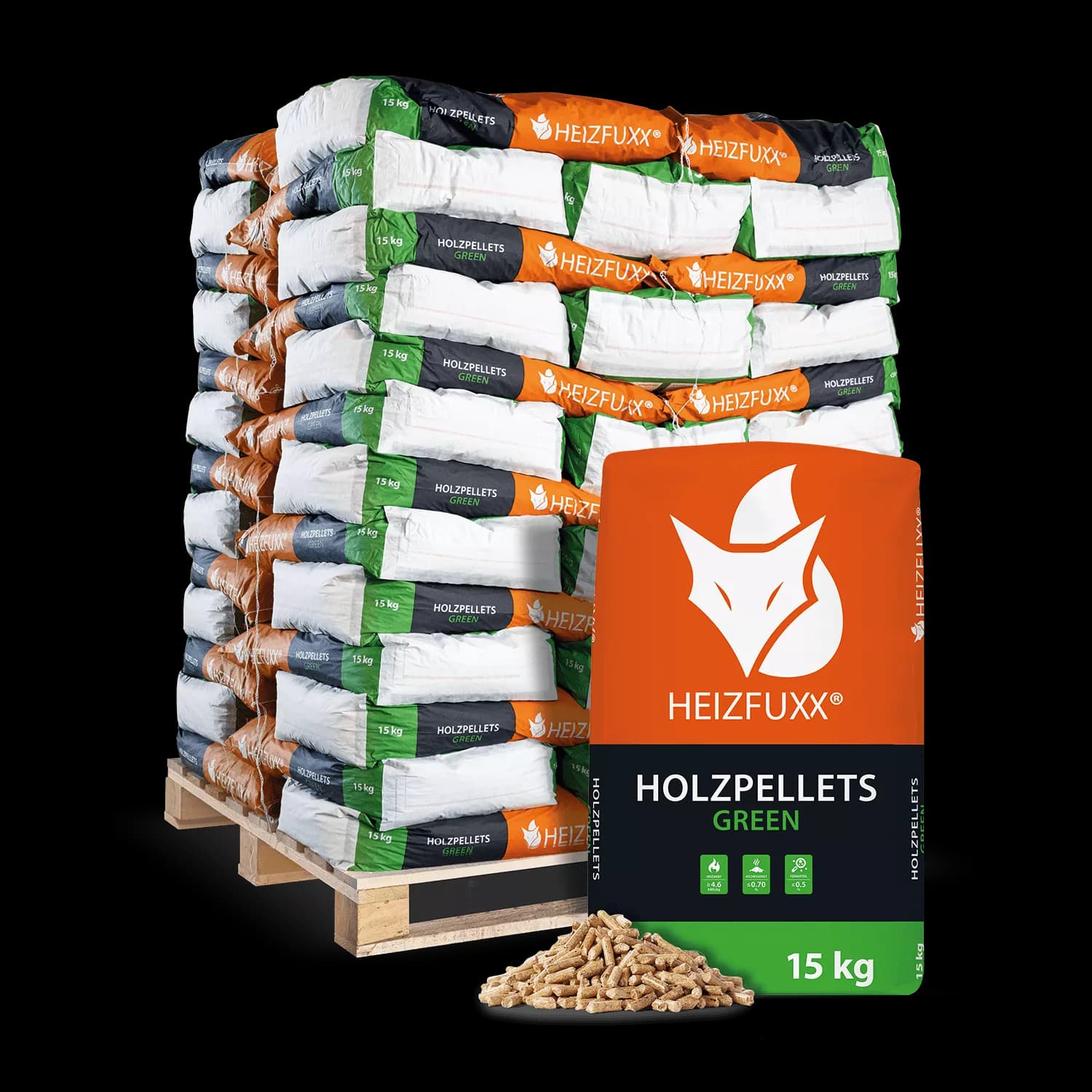 Holzpellets Green 65 x 15 kg