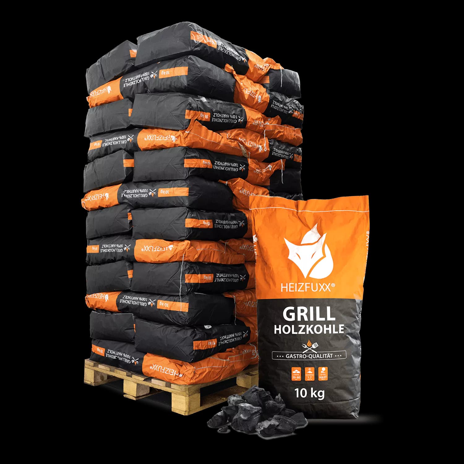 Grillholzkohle » Gastro-Qualität « 36 x 10 kg