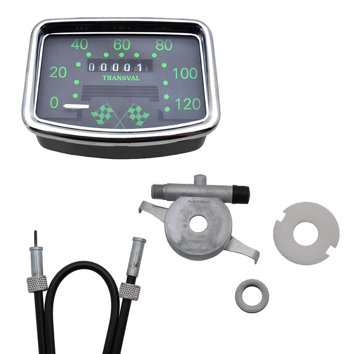 Transval - Compteur Cyclo Mbk Motobecane 88 881 89 Ă Roues Ă Rayons - 120km/h Transval