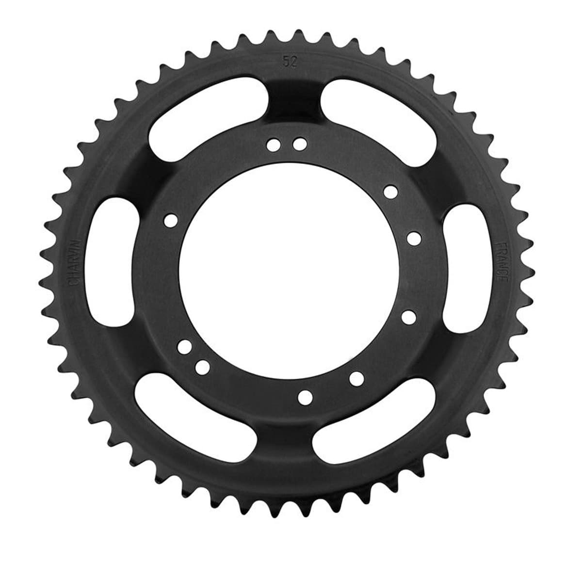 Charvin - Couronne Peugeot 103 Roue À Bâtons Alu Grimeca / Bernardi - 52 Dents Noir