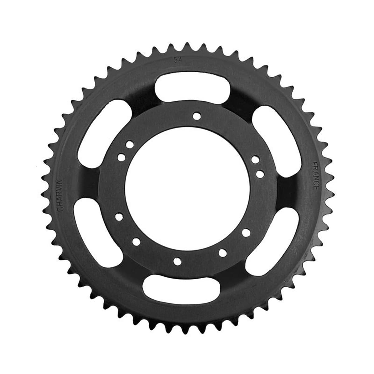 Charvin - Couronne Peugeot 103 Roue À Bâtons Alu Grimeca / Bernardi - 54 Dents Noir