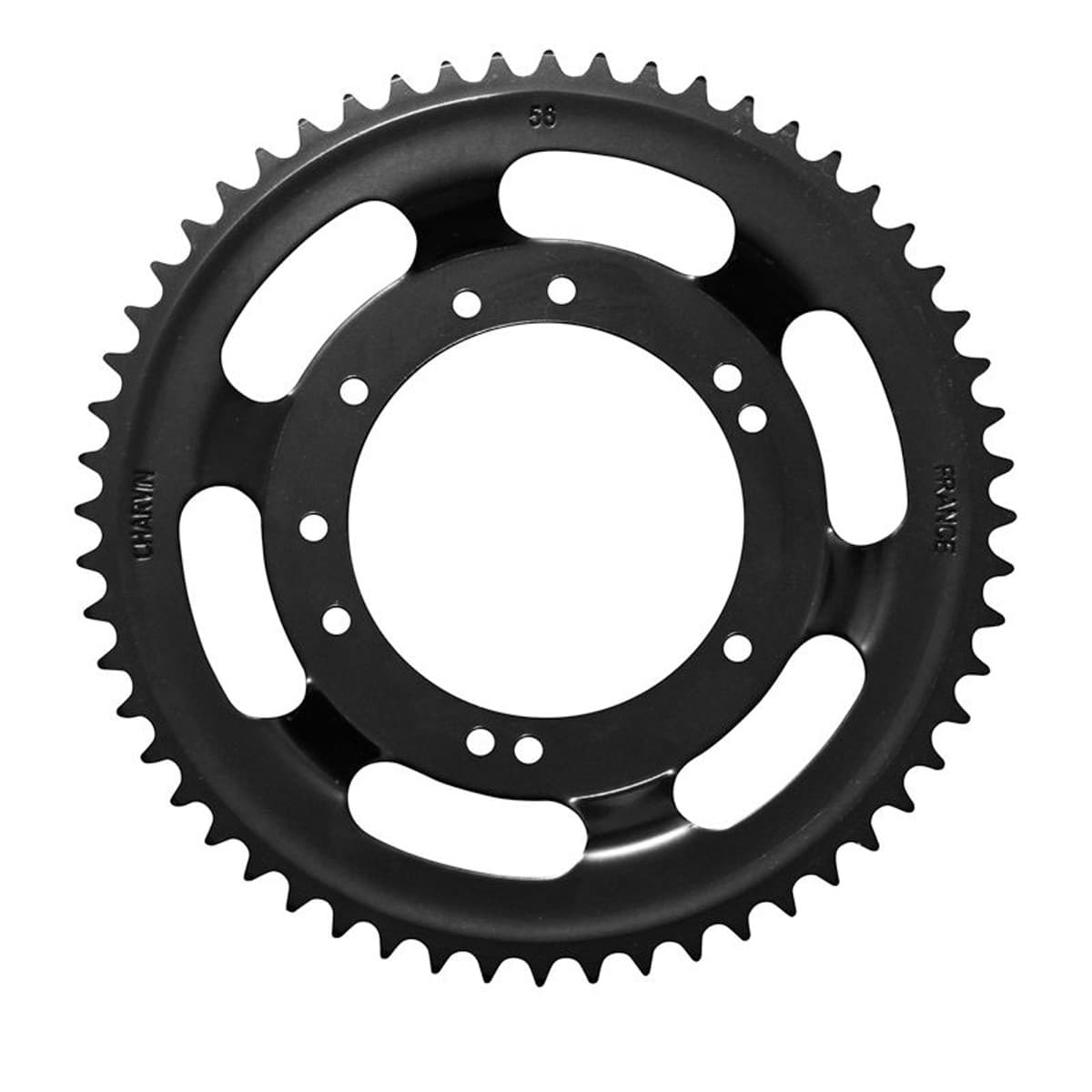 Charvin - Couronne Peugeot 103 Roue À Bâtons Alu Grimeca / Bernardi - 56 Dents Noir