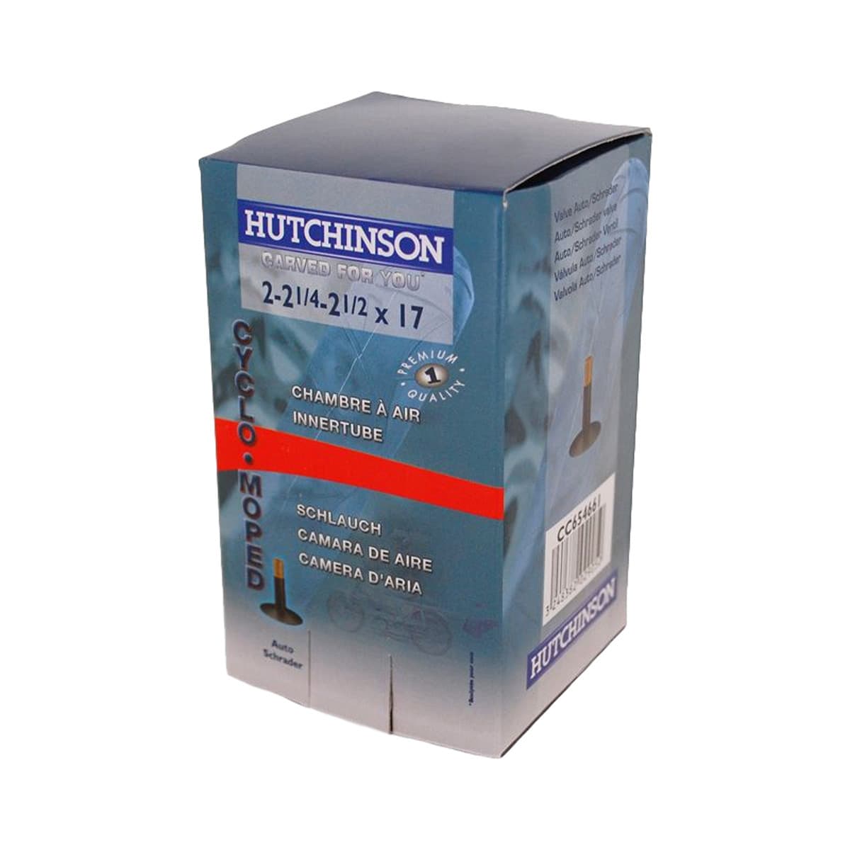 Hutchinson - Chambre Ă Air 17 Pouces 2x17 Ă 2 1/2x17 - Valve Droite Schrader Hutchinson