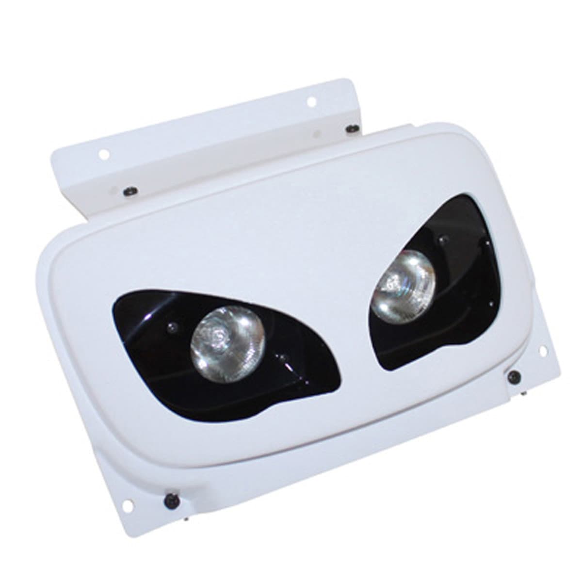 Bcd - Double Optique Mbk Booster Yamaha Bw's À Partir De 2004 - Bcd Rx Blanc Homologué