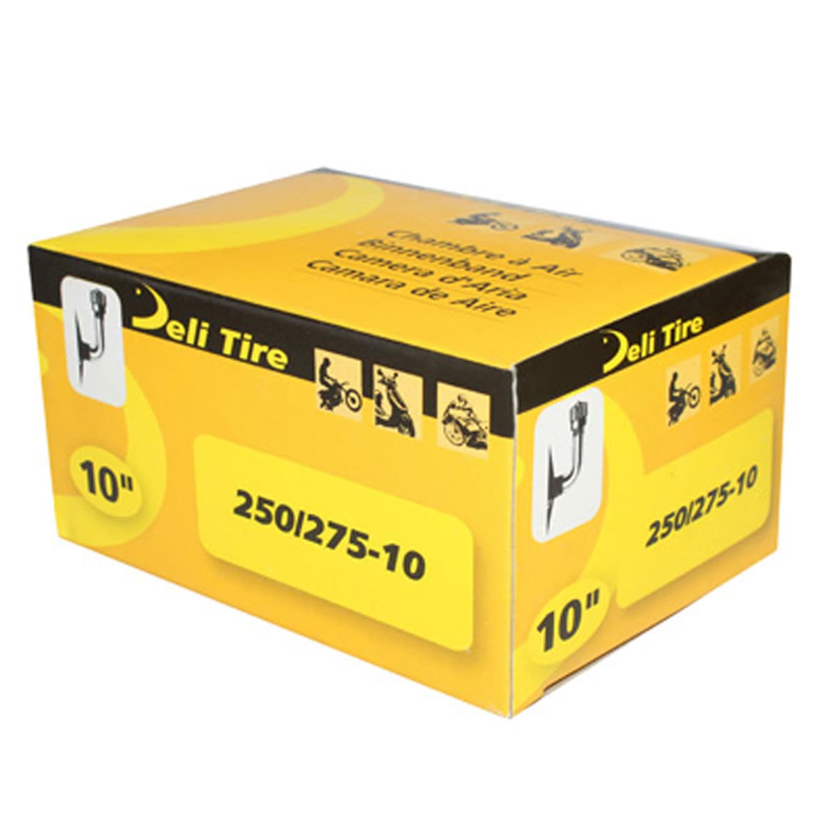 Deli Tire - Chambre À Air 10 Pouces 2.50x10 À 2.75x10 - Deli Valve Coudée Schrader