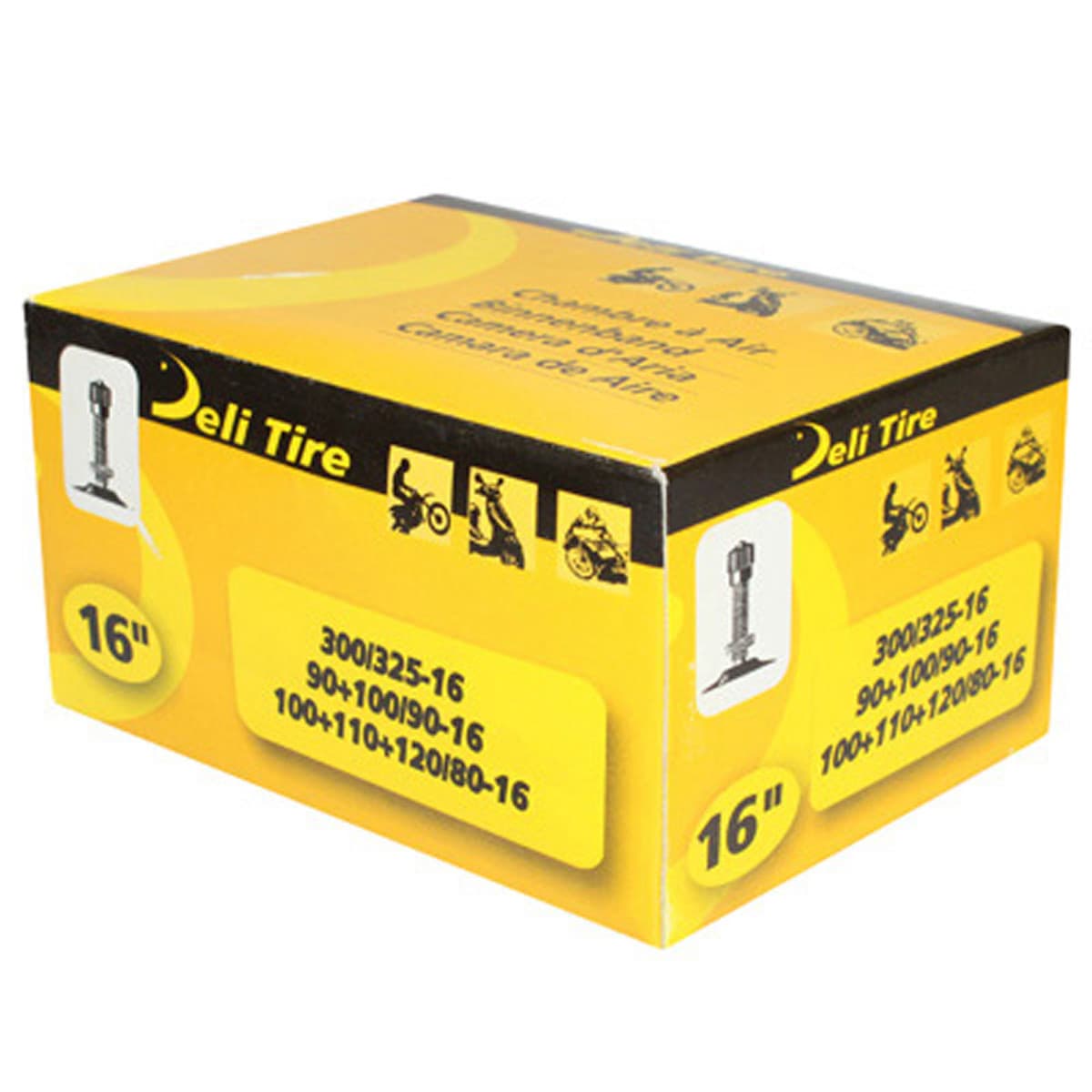 Deli Tire - Chambre À Air 16 Pouces 3.00x16 À 3.25x16 - Deli Valve Droite Tr4