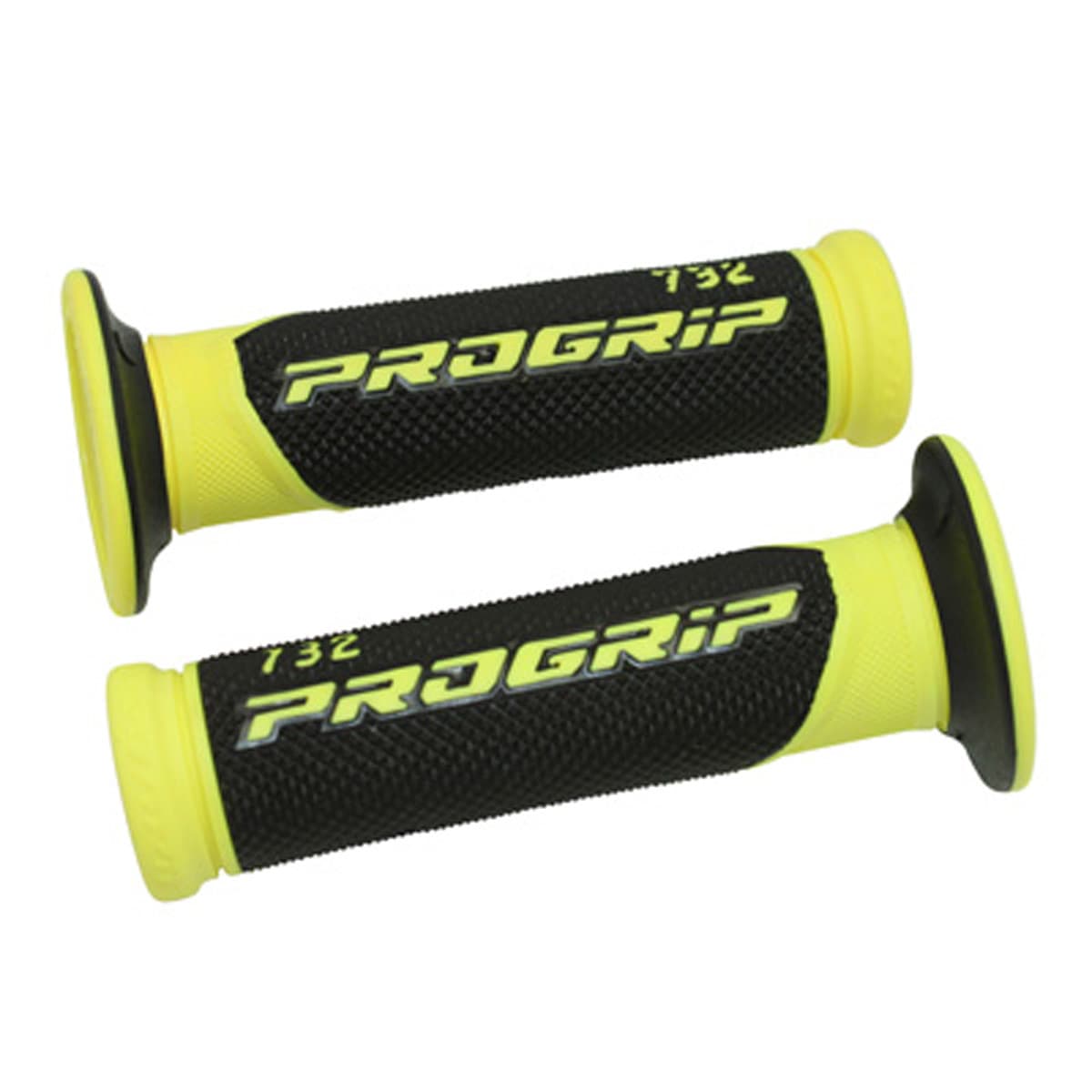Progrip - Poignées De Guidon - Progrip 732 Scooter Noir / Jaune Fluo