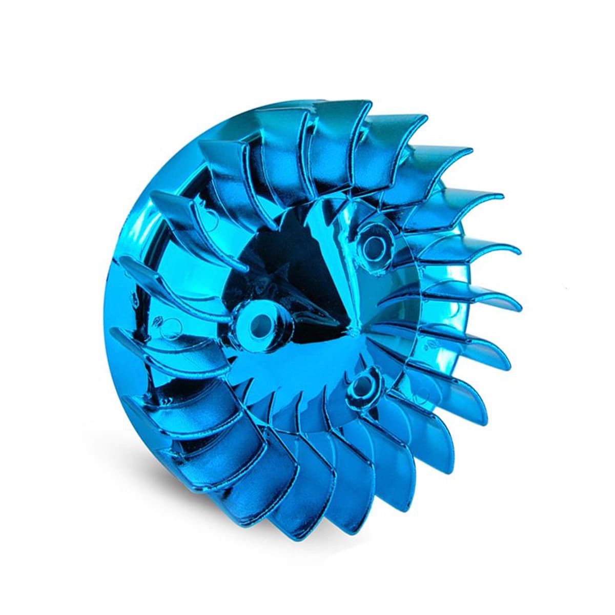 Tnt - Turbine De Refroidissement Mbk Booster Yamaha Bw's - 120mm Bleu Anodisé