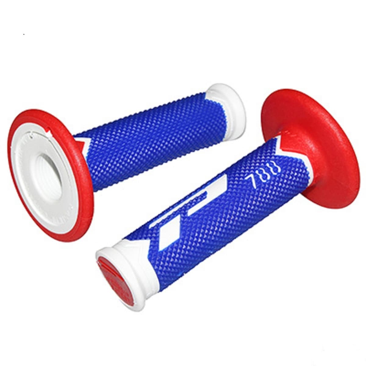 Progrip - Poignées De Guidon - Progrip 788 Off Road Blanc / Bleu / Rouge