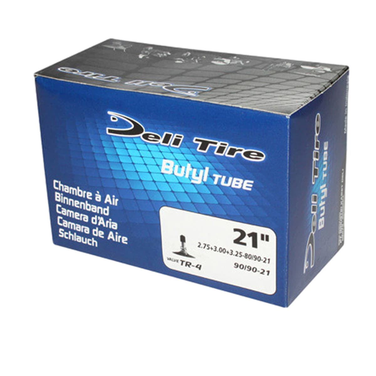 Deli Tire - Chambre À Air 21 Pouces 2.75x21 À 3.25x21 - Valve Droite Tr4 Deli