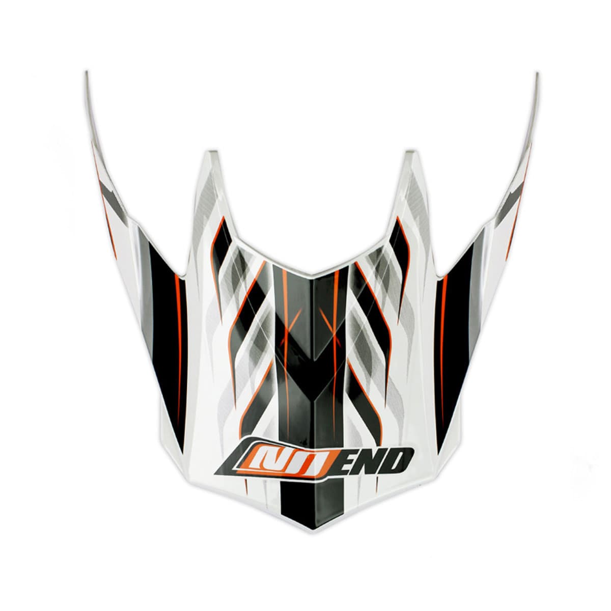 Noend - Visière Casque Cross - Noend Defcon 5 Blanc/orange