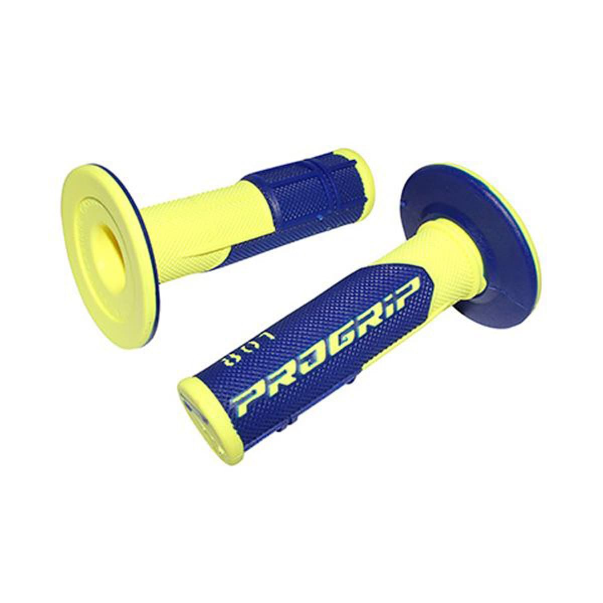 Progrip - Poignées De Guidon - Progrip 801 Off Road Jaune Fluo / Bleu
