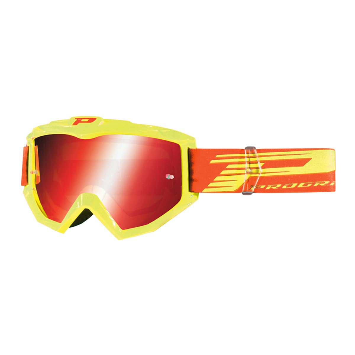 Progrip - Masque / Lunettes Cross - Progrip 3201fl Atzaki Jaune / Orange Fluo Écran Miroir